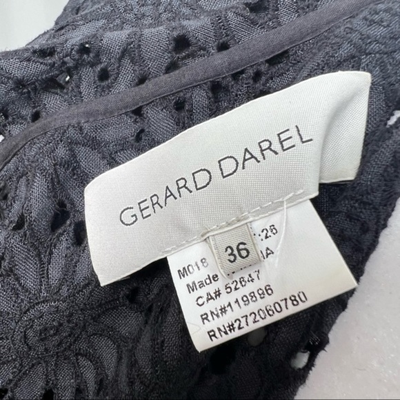 GERARD DAREL FANTASTIC BLACK SUNFLOWERS FLORAL SEE THROUGH BEACH SWIM DRESS WRAP - Picture 12 of 13